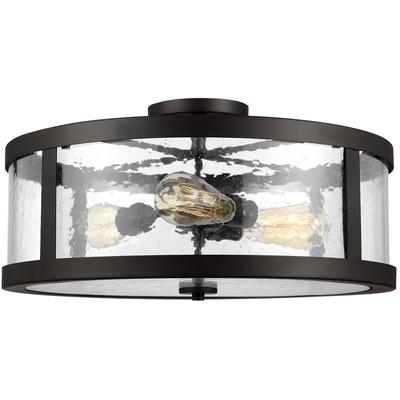 Generation Lighting Designers - Harrow Large Semi-Flush Mount - Oil Rubbed Bronze - SF342ORB