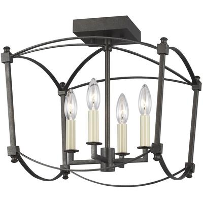 Generation Lighting Designers - Thayer Semi-Flush Mount - Smith Steel - SF350SMS