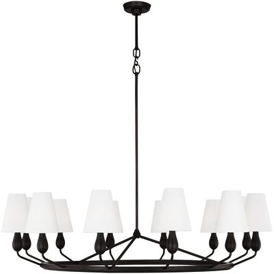 Generation Lighting Designers - Ziba Extra Large Chandelier - Aged Iron - TC11712AI