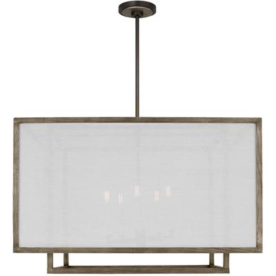 Generation Lighting Designers - Brockway Extra Large Lantern Pendant - Weathered Oak Wood - TFC1075WDO