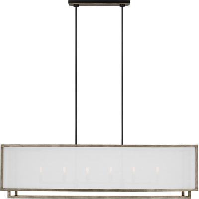 Generation Lighting Designers - Brockway Large Linear Chandelier - Weathered Oak Wood - TFC1086WDO