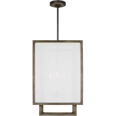 Generation Lighting Designers - Brockway Medium Lantern Pendant - Weathered Oak Wood - TFC1094WDO