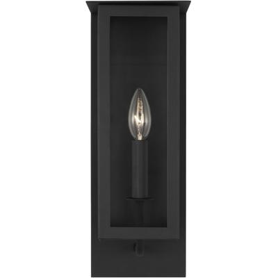 Generation Lighting Designers - Dresden Medium Lantern Sconce - Textured Black - TFO1001TXB