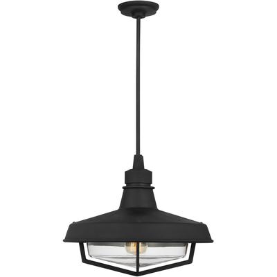 Generation Lighting Designers - Hollis Large Outdoor Pendant - Textured Black - TO1021TXB