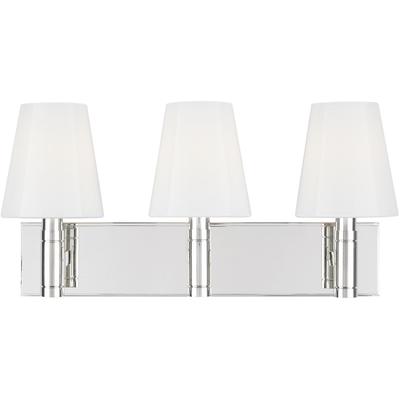 Generation Lighting Designers - Beckham Classic 3-Light Vanity Fixture - Polished Nickel - TV1033PN