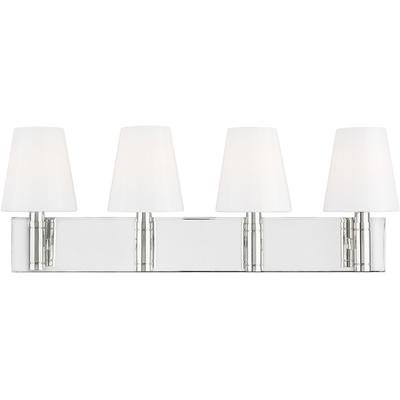 Generation Lighting Designers - Beckham Classic 4-Light Vanity Fixture - Polished Nickel - TV1044PN