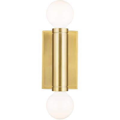 Generation Lighting Designers - Beckham Modern Double Sconce - Burnished Brass - TW1042BBS
