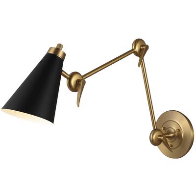 Generation Lighting Designers - Signoret 2-Arm Library Sconce - Burnished Brass - TW1101BBS
