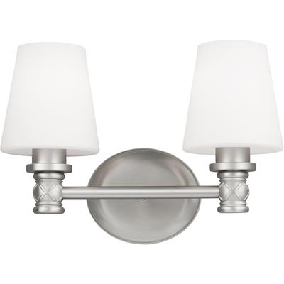 Generation Lighting Designers - Xavierre 2-Light Vanity Fixture - Satin Nickel - VS22102SN
