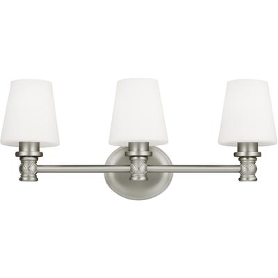 Generation Lighting Designers - Xavierre 3-Light Vanity Fixture - Satin Nickel - VS22103SN
