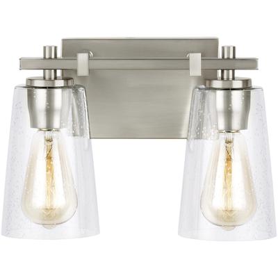Generation Lighting Designers - Mercer 2-Light Vanity Fixture - Satin Nickel - VS24302SN
