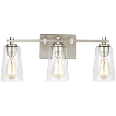 Generation Lighting Designers - Mercer 3-Light Vanity Fixture - Satin Nickel - VS24303SN