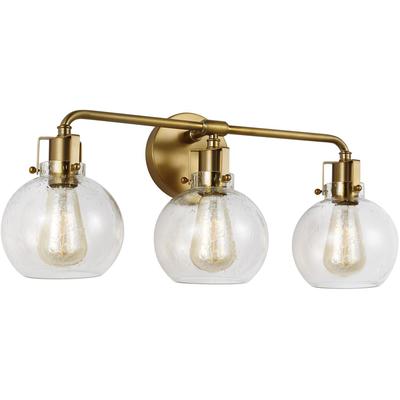 Generation Lighting Designers - Clara 3-Light Vanity Fixture - Burnished Brass - VS24403BBS