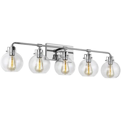 Generation Lighting Designers - Clara 5-Light Vanity Fixture - Chrome - VS24405CH