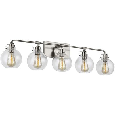 Generation Lighting Designers - Clara 5-Light Vanity Fixture - Satin Nickel - VS24405SN