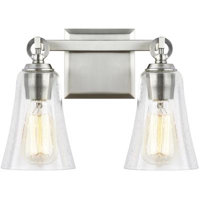 Generation Lighting Designers - Monterro 2-Light Vanity Fixture - Satin Nickel - VS24702SN
