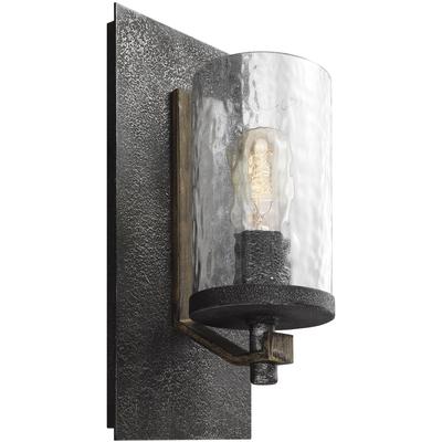 Generation Lighting Designers - Angelo Sconce - Distressed Weathered Oak/Slate Grey Metal - WB1825DWK/SGM