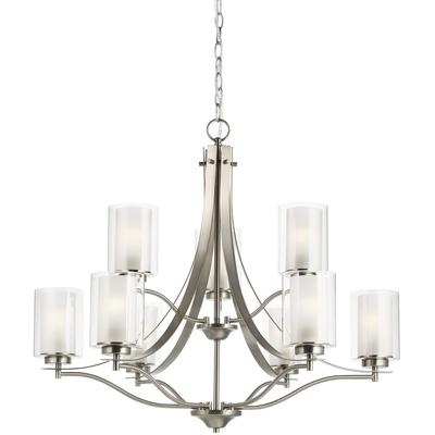 Generation Lighting - Elmwood Park 9-Light Chandelier - Brushed Nickel - 3137309EN3-962