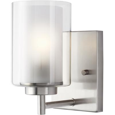 Generation Lighting - Elmwood Park 1-Light Wall/Bath Sconce - Brushed Nickel - 4137301-962