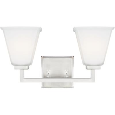 Generation Lighting - Ellis Harper 2-Light Bath Fixture - Brushed Nickel - 4413702-962