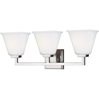 Generation Lighting - Ellis Harper 3-Light Bath Fixture - Brushed Nickel - 4413703-962