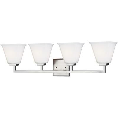 Generation Lighting - Ellis Harper 4-Light Bath Fixture - Brushed Nickel - 4413704-962