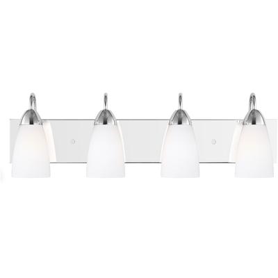 Generation Lighting - Seville 4-Light Wall/Bath Fixture - Chrome - 4420204-05