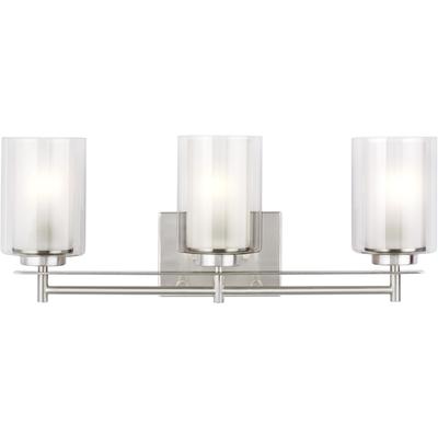 Generation Lighting - Elmwood Park 3-Light Bath Fixture - Brushed Nickel - 4437303-962