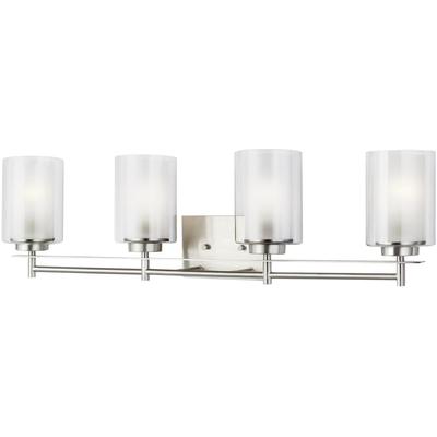 Generation Lighting - Elmwood Park 4-Light Bath Fixture - Brushed Nickel - 4437304-962