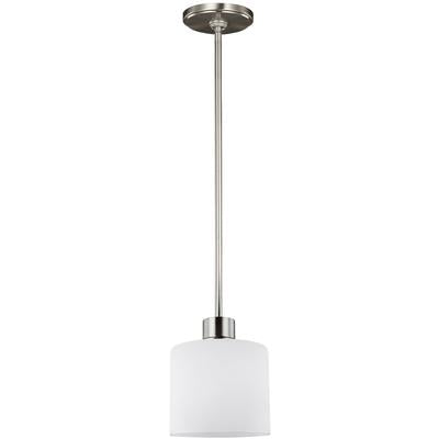 Generation Lighting - Canfield 1-Light Mini-Pendant - Brushed Nickel - 6128801-962