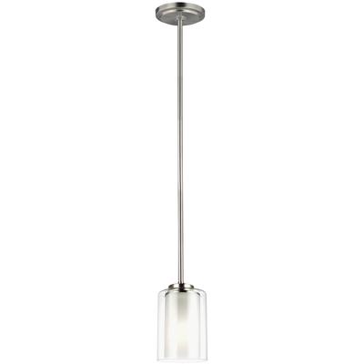 Generation Lighting - Elmwood Park 1-Light Mini-Pendant - Brushed Nickel - 6137301-962