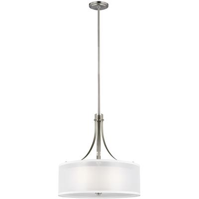 Generation Lighting - Elmwood Park 3-Light Pendant - Brushed Nickel - 6537303-962