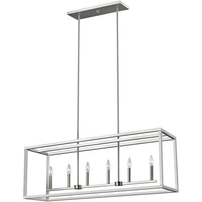 Generation Lighting - Moffet Street 6-Light Island Pendant - Brushed Nickel - 6634506-962