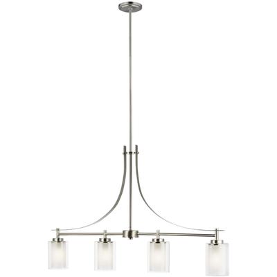 Generation Lighting - Elmwood Park 4-Light Island Pendant - Brushed Nickel - 6637304-962