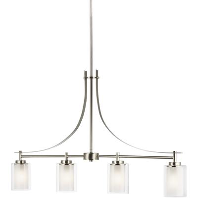 Generation Lighting - Elmwood Park 4-Light Island Pendant - Brushed Nickel - 6637304-962