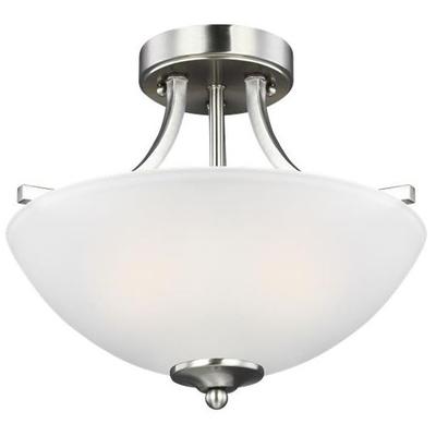 Generation Lighting - Geary Small 2-Light Semi-Flush Convertible Pendant - 7716502-962