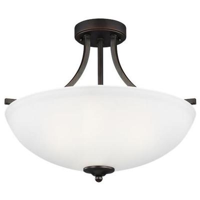 Generation Lighting - Geary Medium 3-Light Semi-Flush Convertible Pendant - 7716503-710