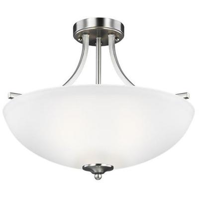 Generation Lighting - Geary Medium 3-Light Semi-Flush Convertible Pendant - 7716503-962