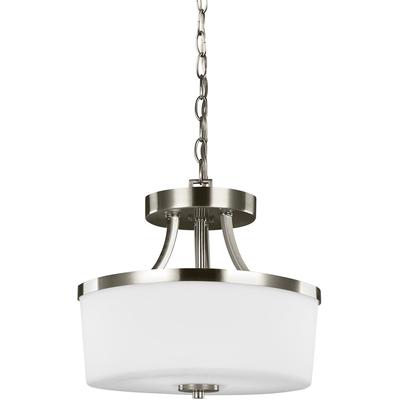 Generation Lighting - Hettinger 2-Light Semi-Flush Convertible Ceiling Pendant - 7739102-962