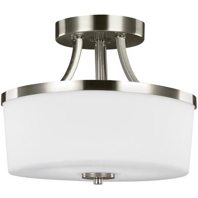 Generation Lighting - Hettinger 2-Light Semi-Flush Convertible Ceiling Pendant - 7739102-962