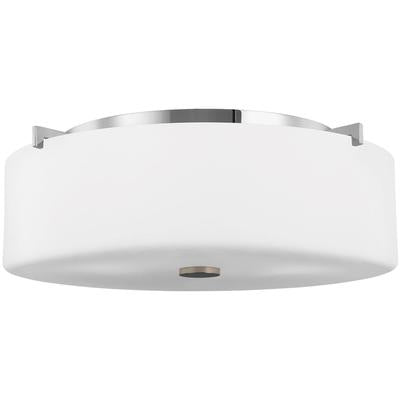 Generation Lighting - Sunset Drive Large 3-Light Flush Mount - Chrome - FM312CH