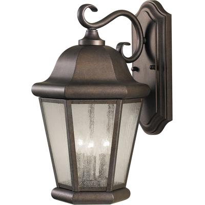 Generation Lighting - Martinsville Large 3-Light Outdoor Wall Lantern - Corinthian Bronze - OL5902CB