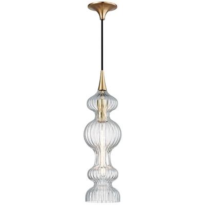 Hudson Valley - Pomfret 1-Light Pendant with Clear Glass - 1600-AGB-CL