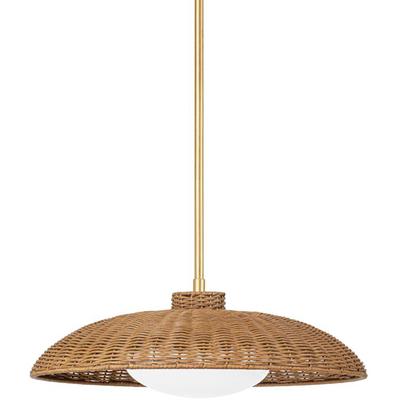 Hudson Valley - Delano 1-Light Extra-Large Pendant - Vintage Gold Leaf - 1923-VGL