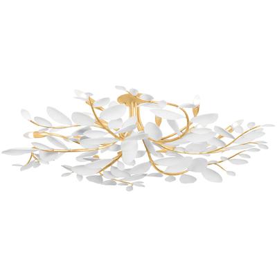 Hudson Valley - Marabec Semi Flush - Vintage Gold Leaf/White Plaster - 2248-VGL/WP