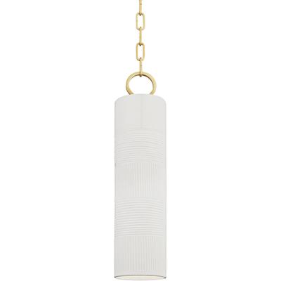 Hudson Valley - Brookville 1-Light Pendant - 2384-AGB/WH