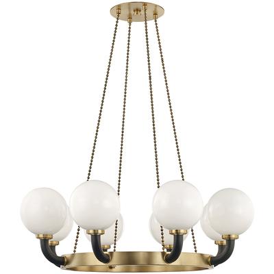 Hudson Valley - Werner 8-Light Pendant - 3646-AGB/BK