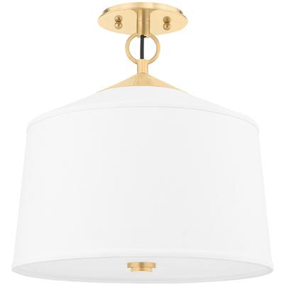 Hudson Valley - White Plains 1-Light Semi Flush Mount - 5210-AGB
