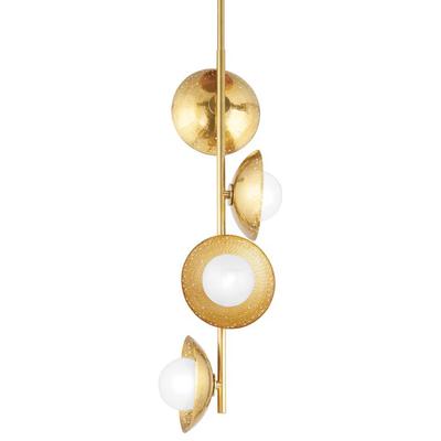 Hudson Valley - Glimmer 4-Light Pendant - Aged Brass - 5354-AGB