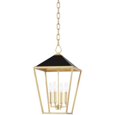 Hudson Valley - Paxton 4-Light Small Pendant - 5713-GL/BK